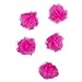 LUX ACCESSORIES Hot Pink Faux Fur Breast Cancer Pom Pom Hair Clip Set (5pc)