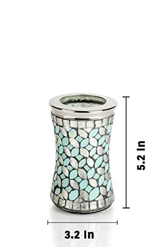 nu steel Sea Foam Collection Bathroom Accessories, 4 Bath Set Including Soap Dish, Lotion Dispenser, Tumbler Mug…