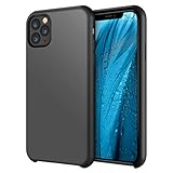 iPhone 11 Pro Case 5.8 inch FLOVEME Liquid Silicone Gel Rubber Soft Protective Mobile Phone Case Compatible with iPhone 11 Pro 2019 Soft Flannel Lining Shockproof Basic Phone Cover (Black)