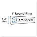 Avery Mini Durable View 3 Ring Binder, 1 Inch Round Rings, 1 White Binder (17116)