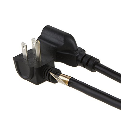CableCreation [5Pack] 1 Foot Short Power Extension Cord,16 AWG Angle