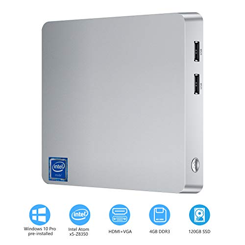Mini PC, T11 Intel Atom Z8350 Windows 10 Pro Mini Computer 4GB DDR/64GB eMMC/120GB 2.5-Inch SATA III Internal SSD,Support 4K HD,HDMI+VGA Output,2.4G/5G WiFi,Bluetooth,1000Mbps Ethernet - Thumbnail 7