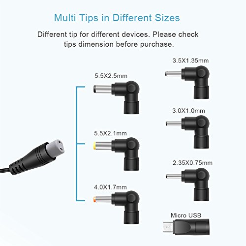 10W 5V 2A Multi Tips Switching Power AC Adapter Wall Charger for Android TV Router Speaker Radio CCTV Camera Smart Phone Tablet HDMI Converter Stereo 4 Wheeler Webcam and More