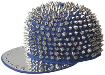 帽子 ファッションパンクフラット帽子ヒップホップフルハンドスタッズドヒップホップキャップ屋外野球帽