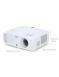 ViewSonic   Proyector 4K con soporte Lumens HDR y doble HDMI para cine en casa día y noche, Blanco), PX747 4K