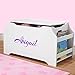 DIBSIES Personalization Station Personalized Dibsies Kids Toy Box with Book Storage - Girls (White)