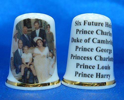 Birchcroft Porcelain China Collectable Thimble - Six Future Royal Heirs Box