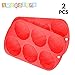 [2 Pack] Premium Quality Egg Shape Silicone Bakeware Trays - Create Easter table decoration - Perfect mold for Cooking & Baking, Chocolate, Candies, Cakes etc. - Dishwasher, Oven & Microwave safe