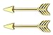 14GA Stainless Steel Arrow Nipple Barbells, Sold as a Pair (Gold Tone)