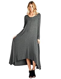 Maxi vestido suelto de manga larga de 12 Ami (S-XXXL), fabricado en Estados Unidos