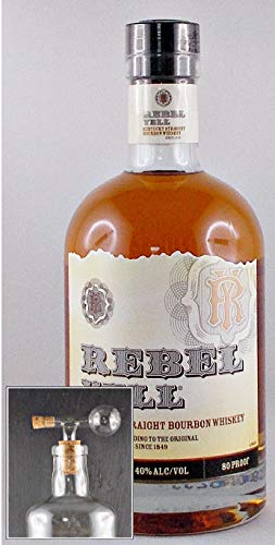 Rebel Yell Kentucky Straight Bourbon Whiskey + 1 Glaskugelportionierer