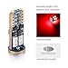 LUYED 2 X Extremely Bright 9-30v 3030 12-EX Chipsets Canbus W5W 194 168 2825 Led Bulbs,Red(Brightest 194 Led On amazon)