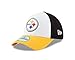 New Era NFL Pittsburgh Steelers Perf Block 2 9FORTY Adjustable Cap, One Size, White/Team Color