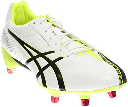 ASICS Men's GEL-Lethal Speed White/Black/Flash Yellow Rugby Shoe - 11 D(M) US