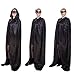 Fakeface Adults Halloween Costume Cloak With Hood Vampire Witch Cape Wizard Robes Long Satin Christmas Party Cosplay Costume Dress Up Props