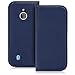 kwmobile Flip Case for Nokia 3310 3G 2017 / 4G 2018 - Smooth PU Leather Slim Folio Cover Protective Phone Holder - Dark Blue