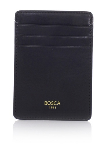 Bosca Old Leather Deluxe Front Pocket Wallet - Black