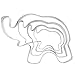 4 Counts a Set Elephant Shapes Stainless Steel Cookie Cutter Elephant Shaped Press Cookie Molds Fondant Cutter by MERRY BIRD