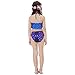 Bigface Up 3PCS Girls Swimsuit Mermaid Tail Swimwear Bikini Set Costume for Swimming (120(5-6 Years), Purple)