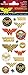 Playhouse DC Comics Wonder Woman Logos Shiny Foil Enamel Effect Sticker Sheet - 1 Pack
