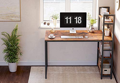 CubiCubi Computer Desk 47 inch with Storage Shelves Study Writing Table for Home Office,Modern Simple Style, Rustic… - Image 3
