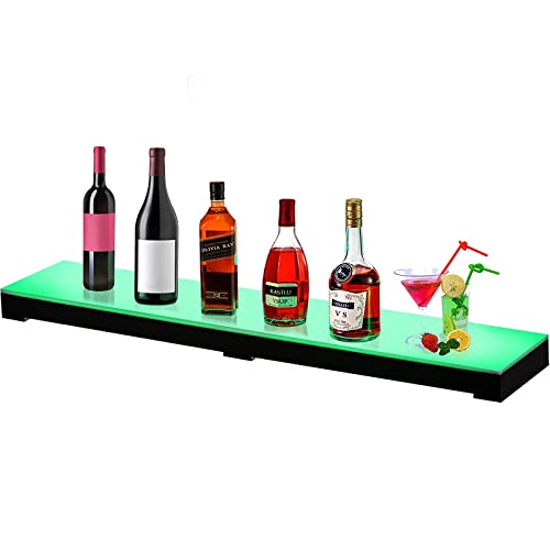 VEVOR LED Lighted Liquor Bottle Display Shelf, 24-inch LED Bar Shelves ...