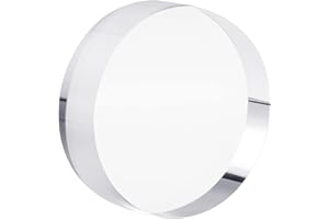 CiaoHER 1in Thickness 4in Diameter Acrylic Disc Display Block Clear Polished Round Pedestal Stand Riser 4" x 4" x 1", 1 Pack