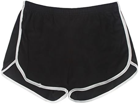 Yoga Gym Sport Shorts Workout Running Short Pants for Women No Drawstring Solid Color Dolphin Shorts