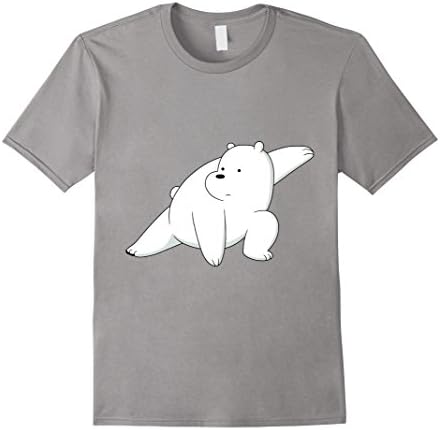 Men's Ice Bear Believes In You Tee - We Bare Bears T- Shirts Small Slate