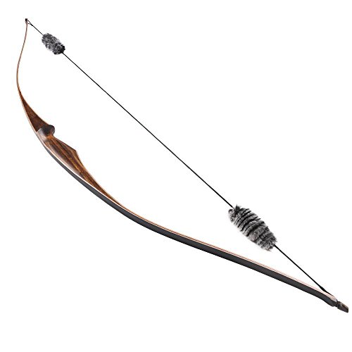 Toparchery-Archery-Hunting-Recurve-Bow-One-Piece-Traditional-Wood-Longbow-Targeting-Practice-Right-Hand-with-Otter-Balls-String-Silencer-35-30