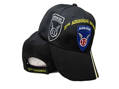 U.S. Army 11th Airborne Division Angels Black Shadow Embroidered Cap Hat