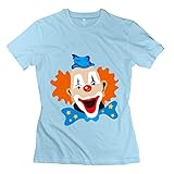 Customizable Women's Casual Tshirt Clown Comical Size S SkyBlue
