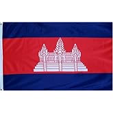 Cambodia National Country Flag - 3 foot by 5 foot Polyester (New)