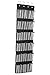 Large Sturdy 24 Mesh Pockets Over the Door Hanging Shoe Organizer,Heavy Duty Door Shoe Rack with 4 Steel Door Hooks (Black)