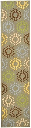 Martha Stewart Rugs Floral Block Quilt Pebble Grey Rug Rug Size: Runner 2'3" x 10'