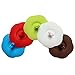 Z Zicome Set of 5 Silicone Cup Lids Mug Covers with Heart Shape Spoon Stirrer Holder for Cup Size within 4.1 inch/10.5cm