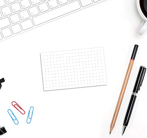 Home Advantage Set of 50 Dot Grid Graph Index Cards (3-x-5-inch)
