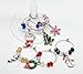 PEPPERLONELY Brand Christmas Mixed Wine Glass Dangle Charms in Gift Box