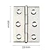 DYWISHKEY 2 Inch Folding Hinges Silver Tone Home Furniture Hardware Door Hinge, 20 Pieces