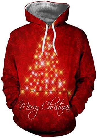 Men Women Casual Christmas Deer Print Hoodies Jumper Snowflake Cool 3D Print Sweatshirts Autumn Winter Outdoor Sport Tops
