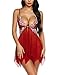 Klier Women One Piece Lace Sleepwear Halter Chemise Mini Sleep Dress