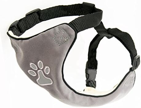 Comfortable &amp; Adjustable Dog Harness by PetPup | Large Size - Gray Color | Reflective | Easy Walk Dog Harness | Lightweight &amp; Breathable Safety Strap Harness for Dogs