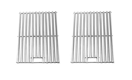 ZLjoint 2 Pack Stainless Steel Cooking Grid for Master Forge GGP-2501, Kenmore 16657, 415.16657900, 415.16657900G & Uniflame GBC750W-C, GBC750W, GBC750WNG-C Gas Grill Models(18-1/4" x 13-1/8" Each)