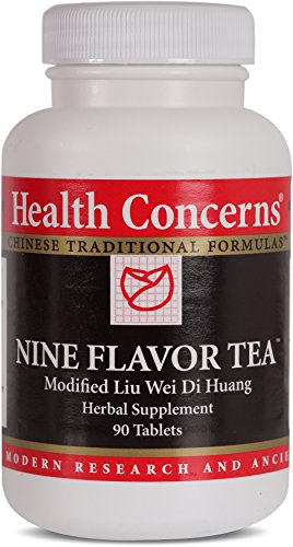 Health Concerns - Nine Flavor Tea - Modified Liu Wei Di Huang Herbal Supplement - 90 Tablets