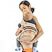 Mo+m Ergonomic Baby Sling Carrier w/ Mesh Cooling Vent, Hood & Pockets (Desert Tan)