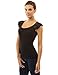 PattyBoutik Women's Floral Lace Crochet Shoulder Sleeveless Top (Black M)