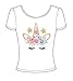 Unicorn Iron-On Patches T-Shirt Heat Transfer Paper Iron-On Transfer Patches and Stars&Flowers 3pcs