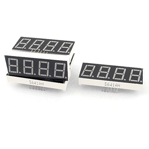 Uxcell® 5pcs red 7-segment 4-bit 0.56" led digital display …