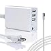 45W/60W Charger for Apple MacBook Pro/Air 11 13 inch Made Before Mid 2012, Replacement for Magsafe 1 L-Tip Power Adapter w/ 3USB Ports