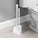 mDesign Slim Toilet Bowl Brush and Plunger Set for Bathroom Storage - White